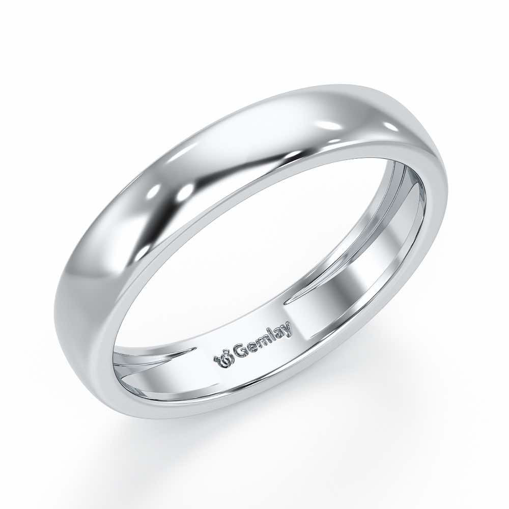 Preston Simple Band For Men - White Gold - Image 1