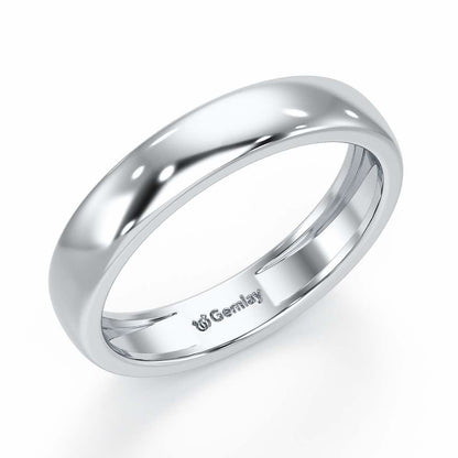 Preston Simple Band For Men - White Gold - Image 1