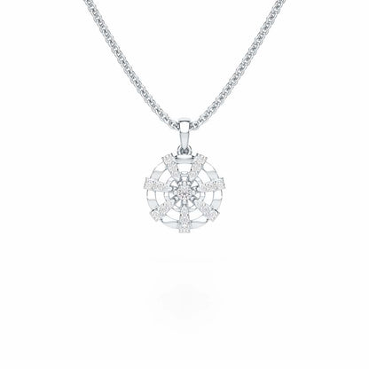 Ethereal Charm Silver Pendant - White Gold - Image 1