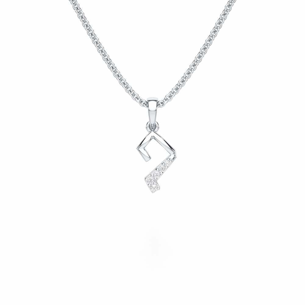 Flicker Joy Silver Pendant - White Gold - Image 1
