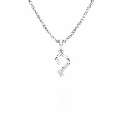 Flicker Joy Silver Pendant - White Gold - Image 1