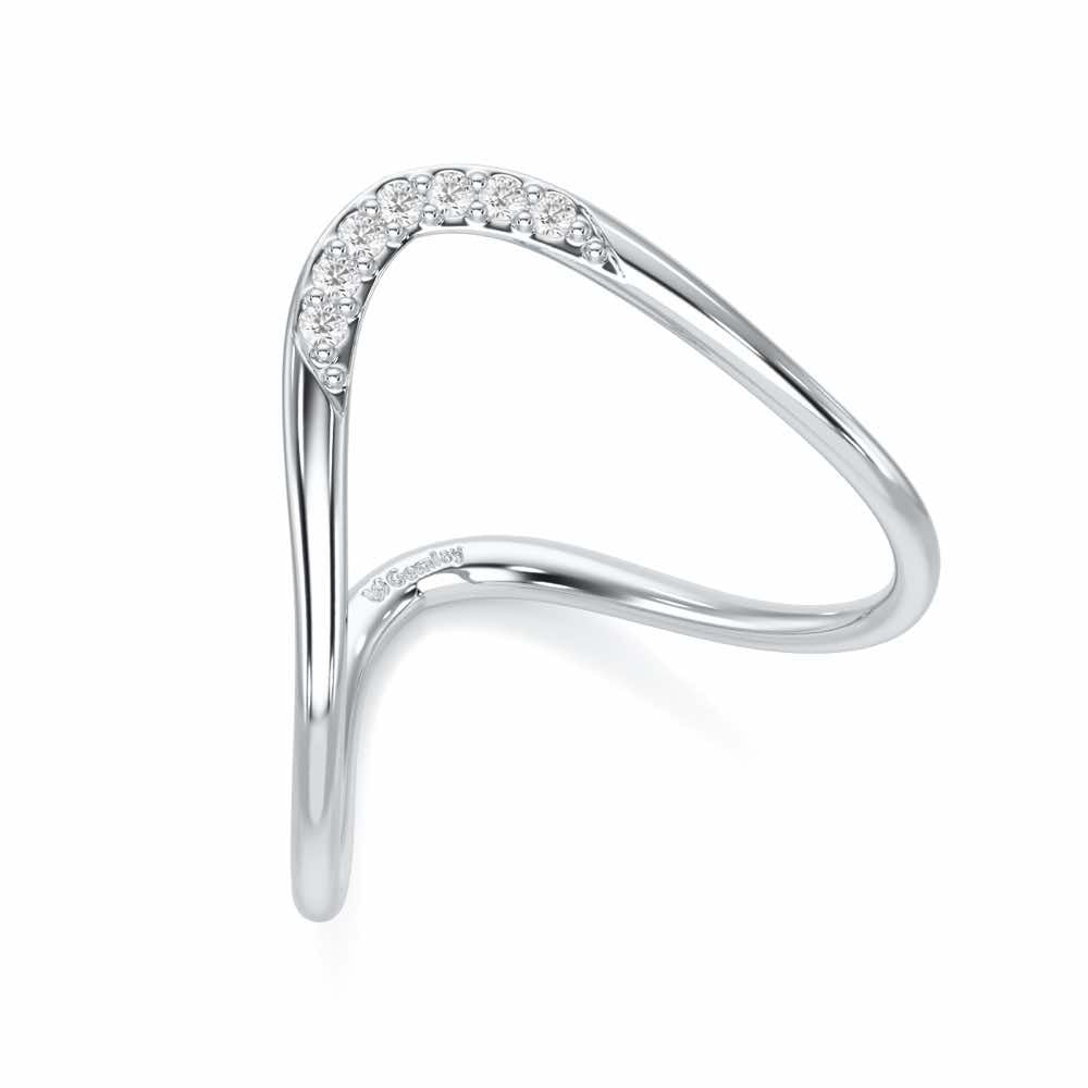 Magic Wave Silver Ring - White Gold - Image 1