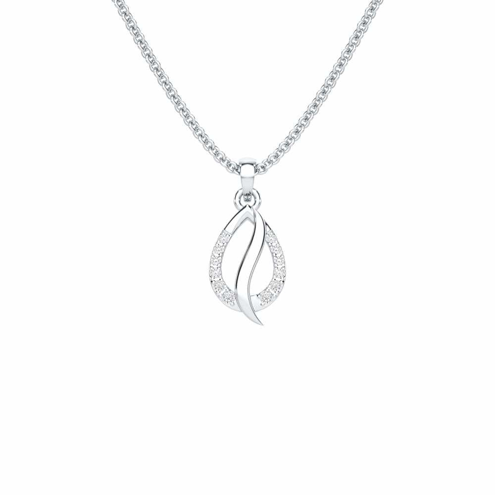 Ethereal Shine Silver Pendant - White Gold - Image 1