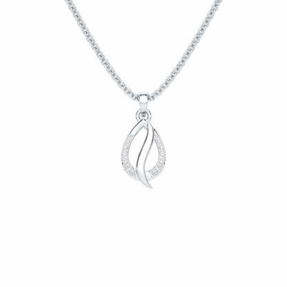 Ethereal Shine Silver Pendant - White Gold - Image 1