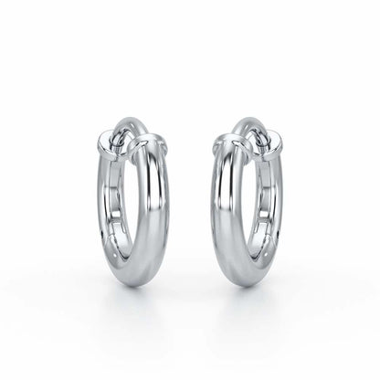 Tiny Glints Bali Earrings - White Gold - Image 1