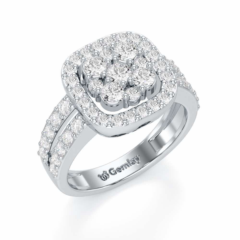 Divine Ilana Silver Ring - White Gold - Image 1