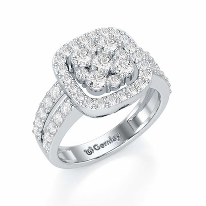 Divine Ilana Silver Ring - White Gold - Image 1