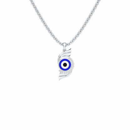 Mystic Protector Silver Pendant - White Gold - Image 1