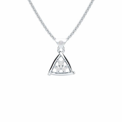 Shimmer Delight Silver Pendant - White Gold - Image 1