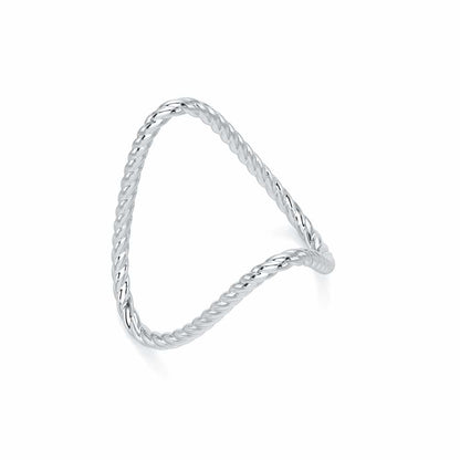Esme Armlet Silver Ring - White Gold - Image 1