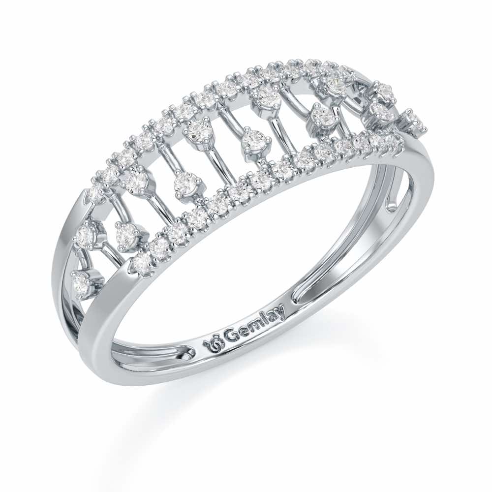 Glowy Serina Silver Ring - White Gold - Image 1