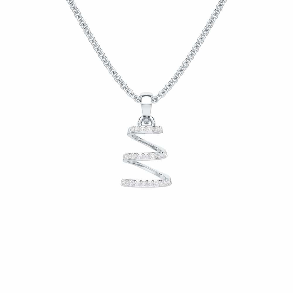 Twinkle Tranquility Silver Pendant - White Gold - Image 1