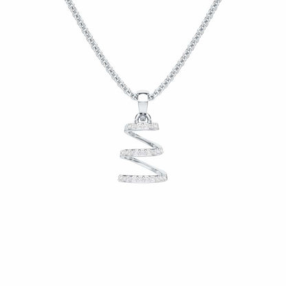 Twinkle Tranquility Silver Pendant - White Gold - Image 1