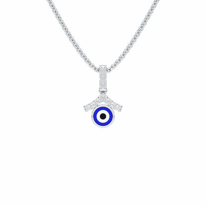 Eternal Shield Silver Pendant - White Gold - Image 1