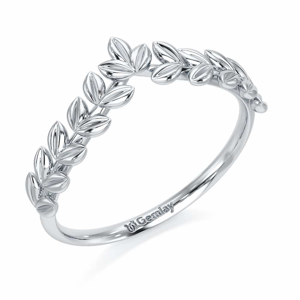 Fenny Frill Apex Silver Ring - White Gold - Image 1