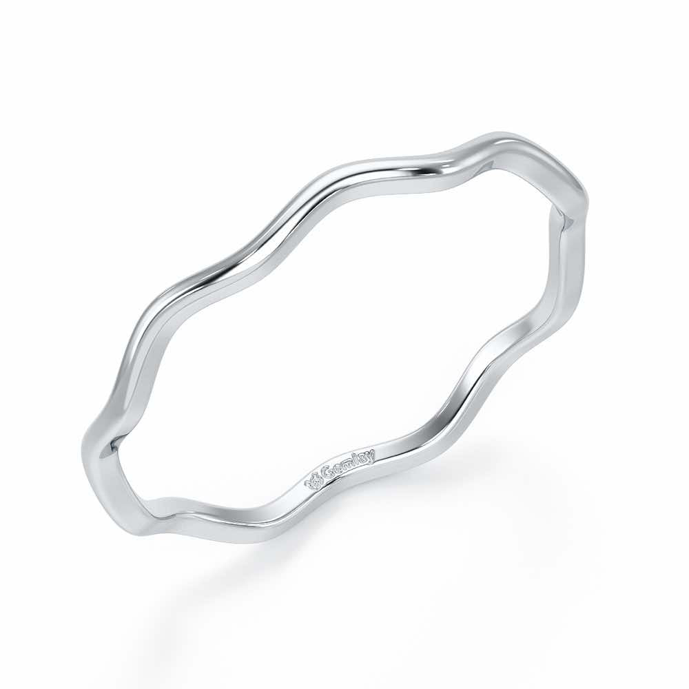 Helix Sheen Silver Ring - White Gold - Image 1