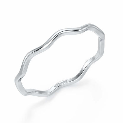 Helix Sheen Silver Ring - White Gold - Image 1