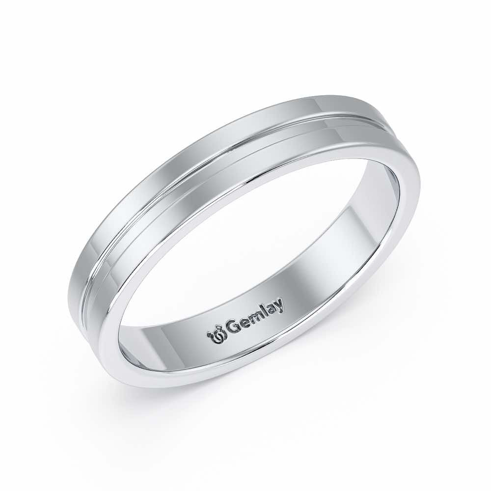 Amethyst Silver Ring - White Gold - Image 1