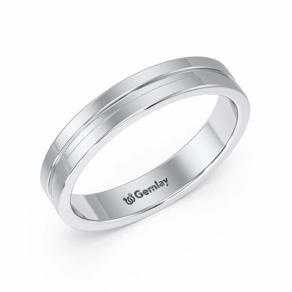 Amethyst Silver Ring - White Gold - Image 1