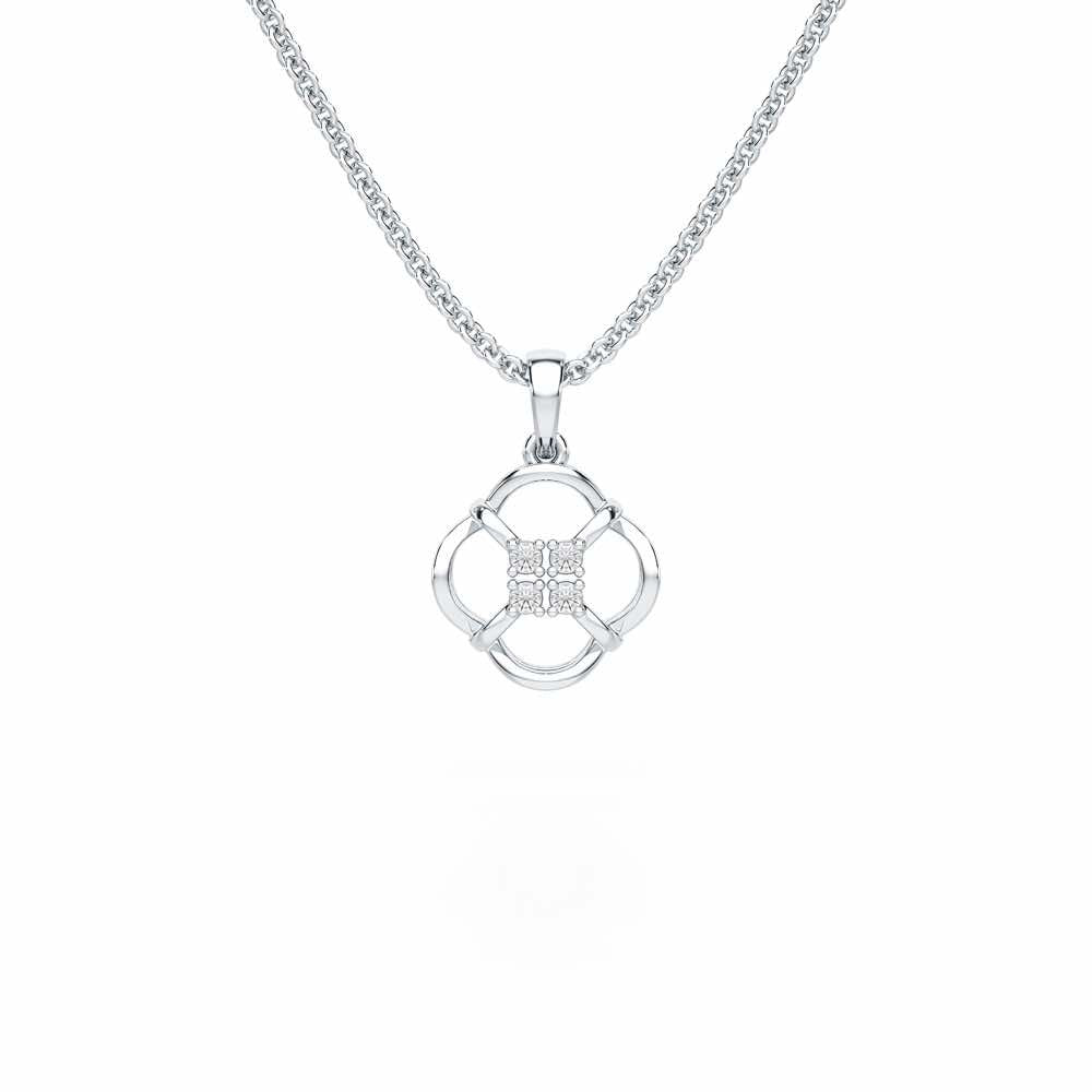 Glint of Grace Silver Pendant - White Gold - Image 1