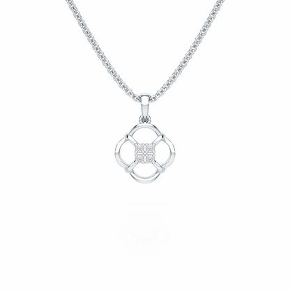 Glint of Grace Silver Pendant - White Gold - Image 1