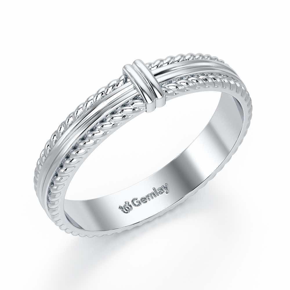 Zyna Silver Ring For Women - White Gold - Image 1