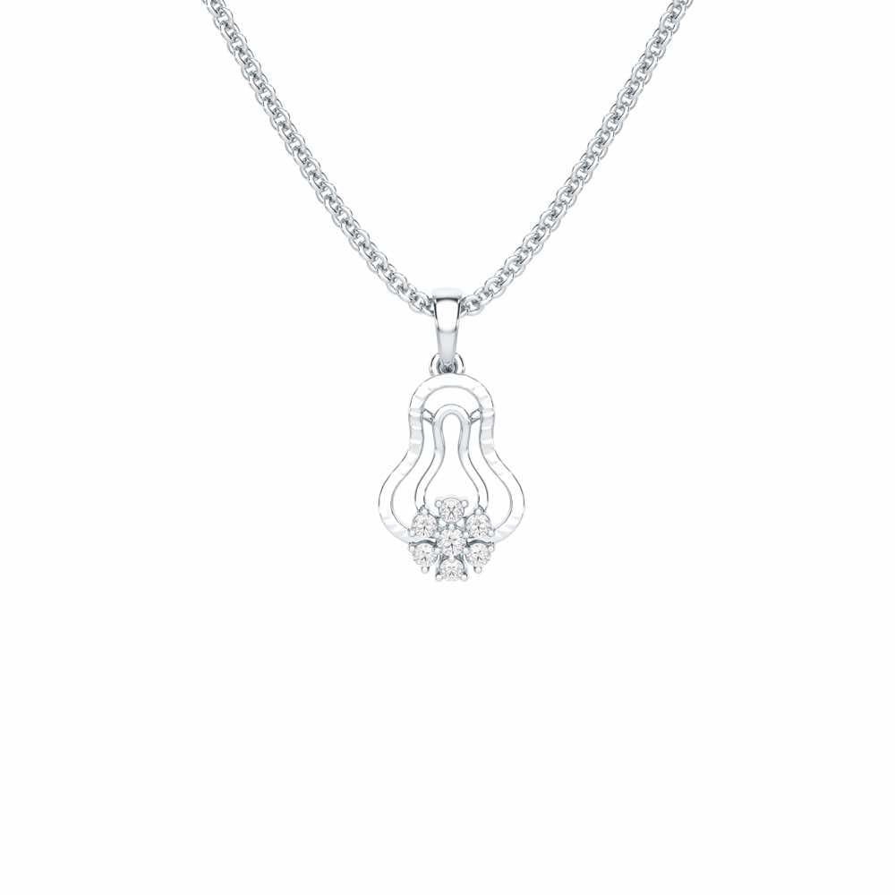 Pure Radiance Silver Pendant - White Gold - Image 1