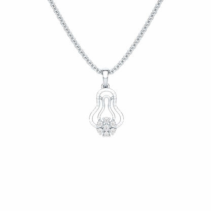 Pure Radiance Silver Pendant - White Gold - Image 1