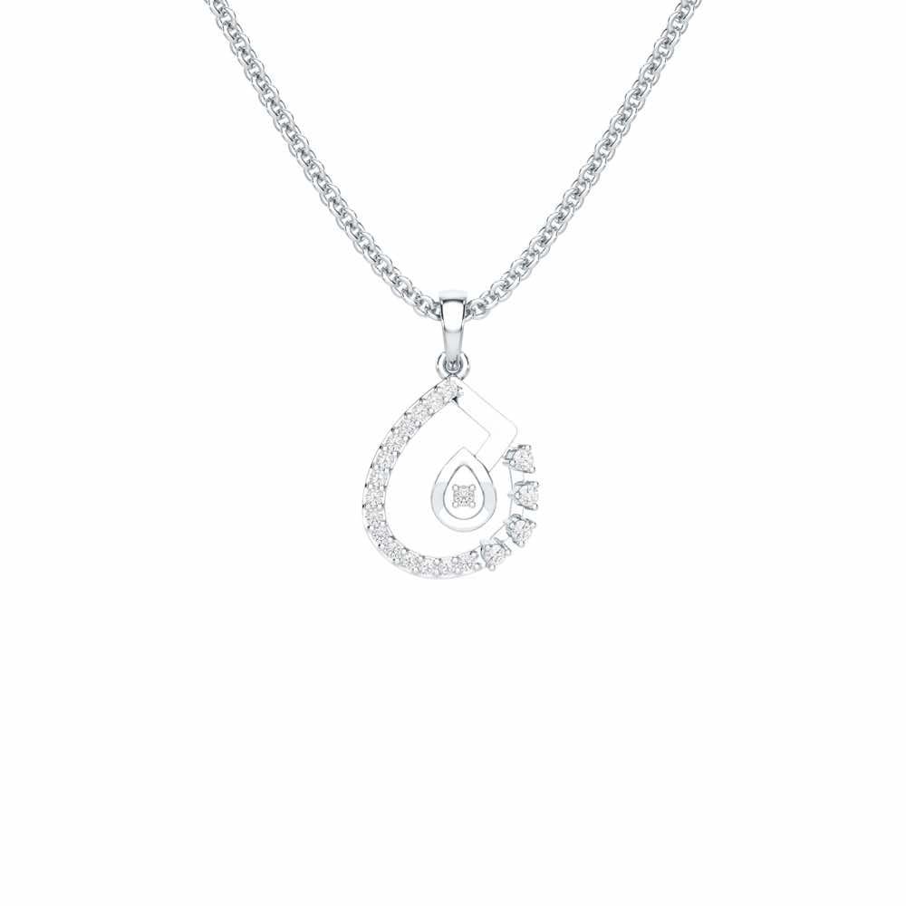 Soft Radiance Silver Pendant - White Gold - Image 1