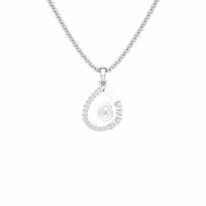 Soft Radiance Silver Pendant - White Gold - Image 1