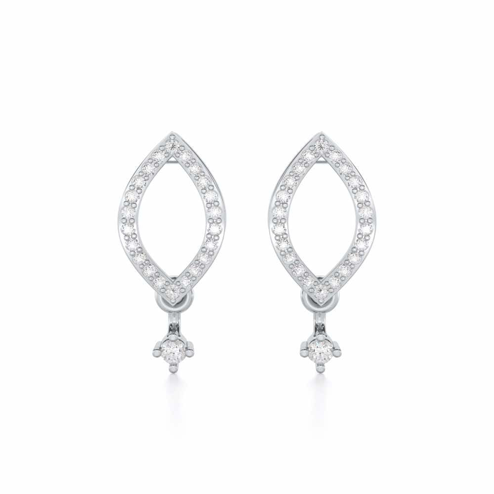 Ocean Serenity Silver Earrings - White Gold - Image 1