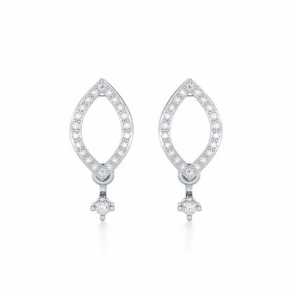 Ocean Serenity Silver Earrings - White Gold - Image 1