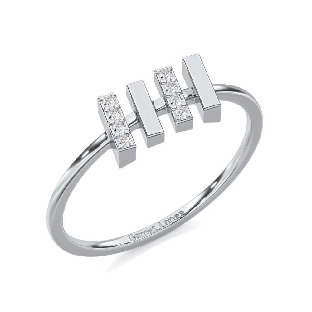 Precious Passion Silver Ring - White Gold - Image 1