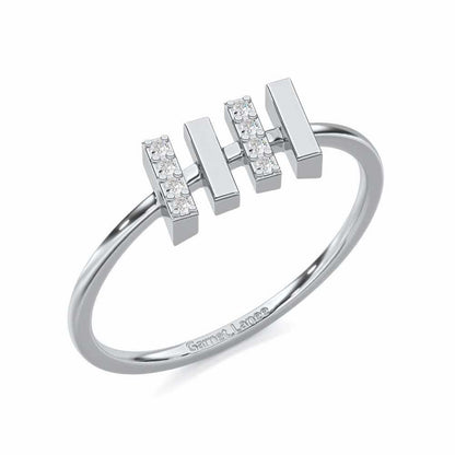 Precious Passion Silver Ring - White Gold - Image 1