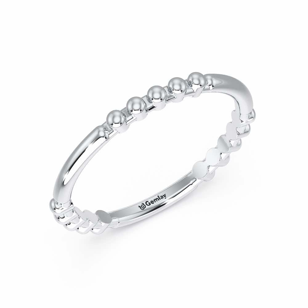 Vera Silver Ring - White Gold - Image 1