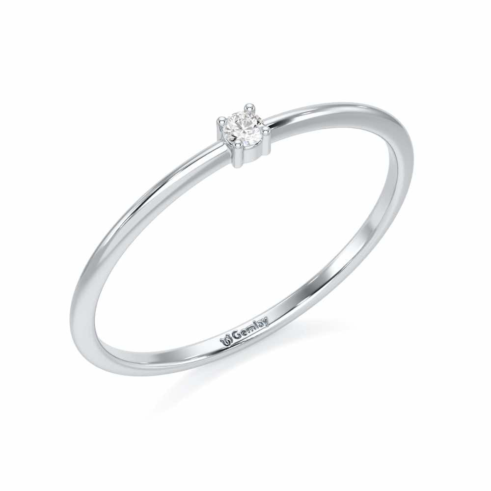 Divine Touch Silver Ring - White Gold - Image 1
