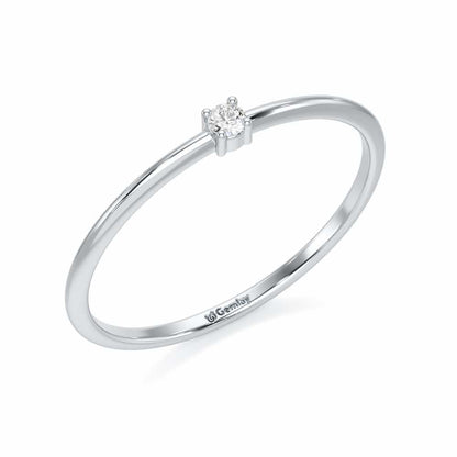 Divine Touch Silver Ring - White Gold - Image 1