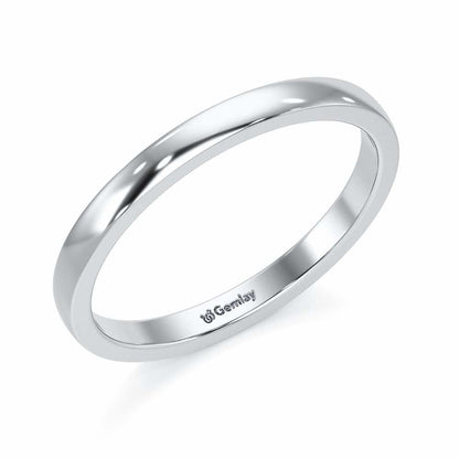 Serene Spark Stackable Silver Ring - White Gold - Image 1