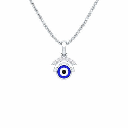 Omni Eye Silver Pendant - White Gold - Image 1