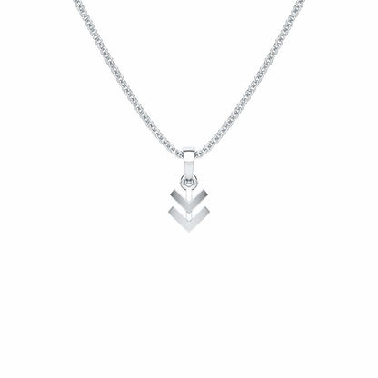 Double Arrow Gold Pendant - White Gold - Image 1