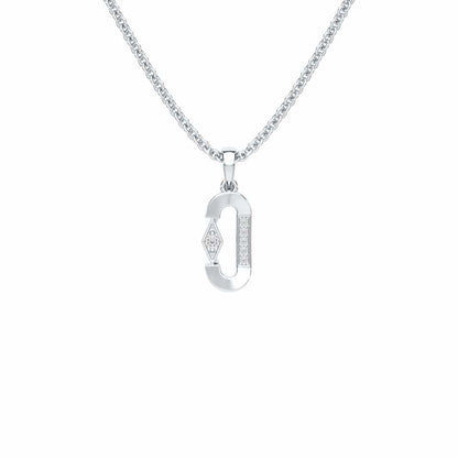 Silver Whisper Silver Pendant - White Gold - Image 1
