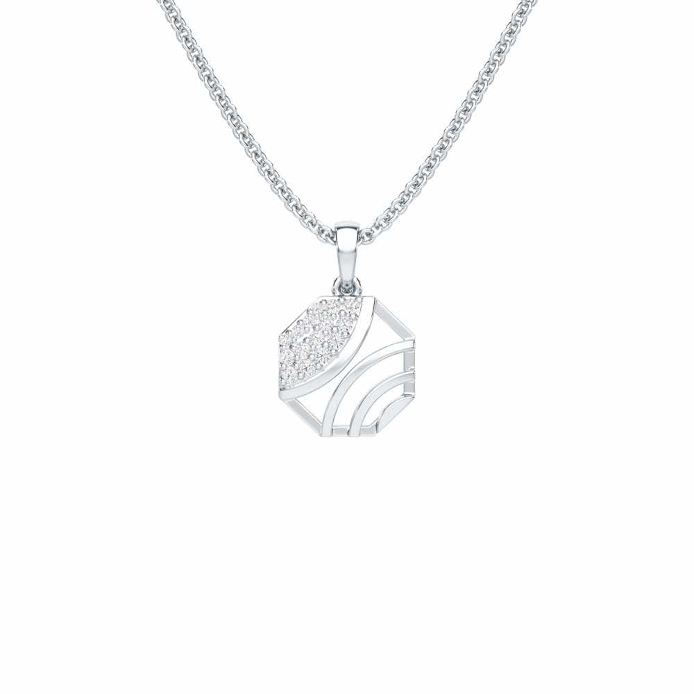 Eternal Glow Silver Pendant - White Gold - Image 1