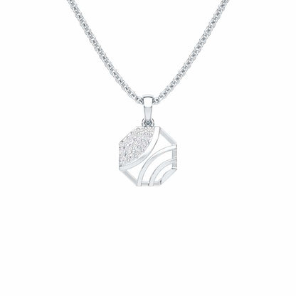 Eternal Glow Silver Pendant - White Gold - Image 1