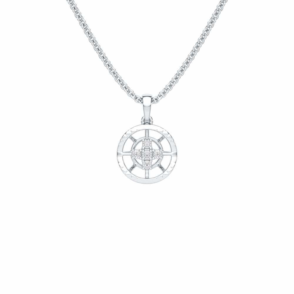 Dawn Light Silver Pendant - White Gold - Image 1