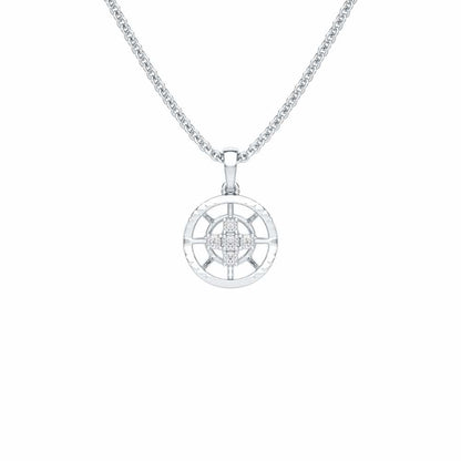 Dawn Light Silver Pendant - White Gold - Image 1