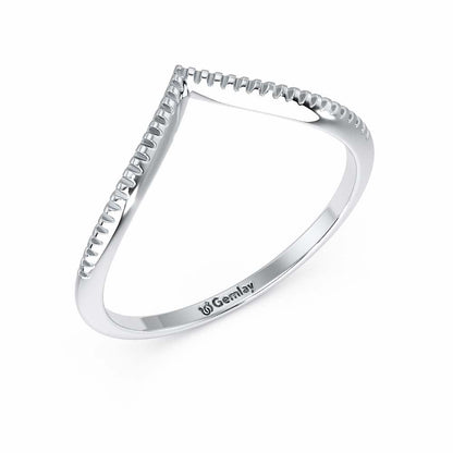 Glena Apex Silver Ring - White Gold - Image 1