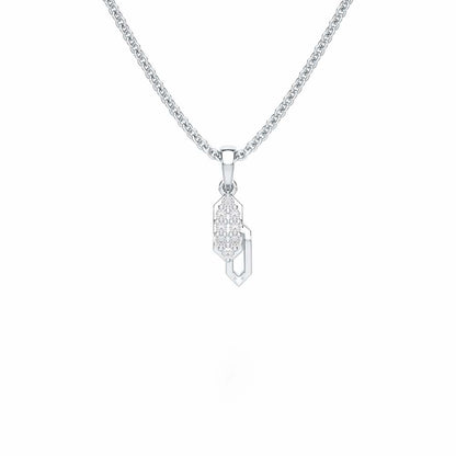 Moonbeam Glow Silver Pendant - White Gold - Image 1