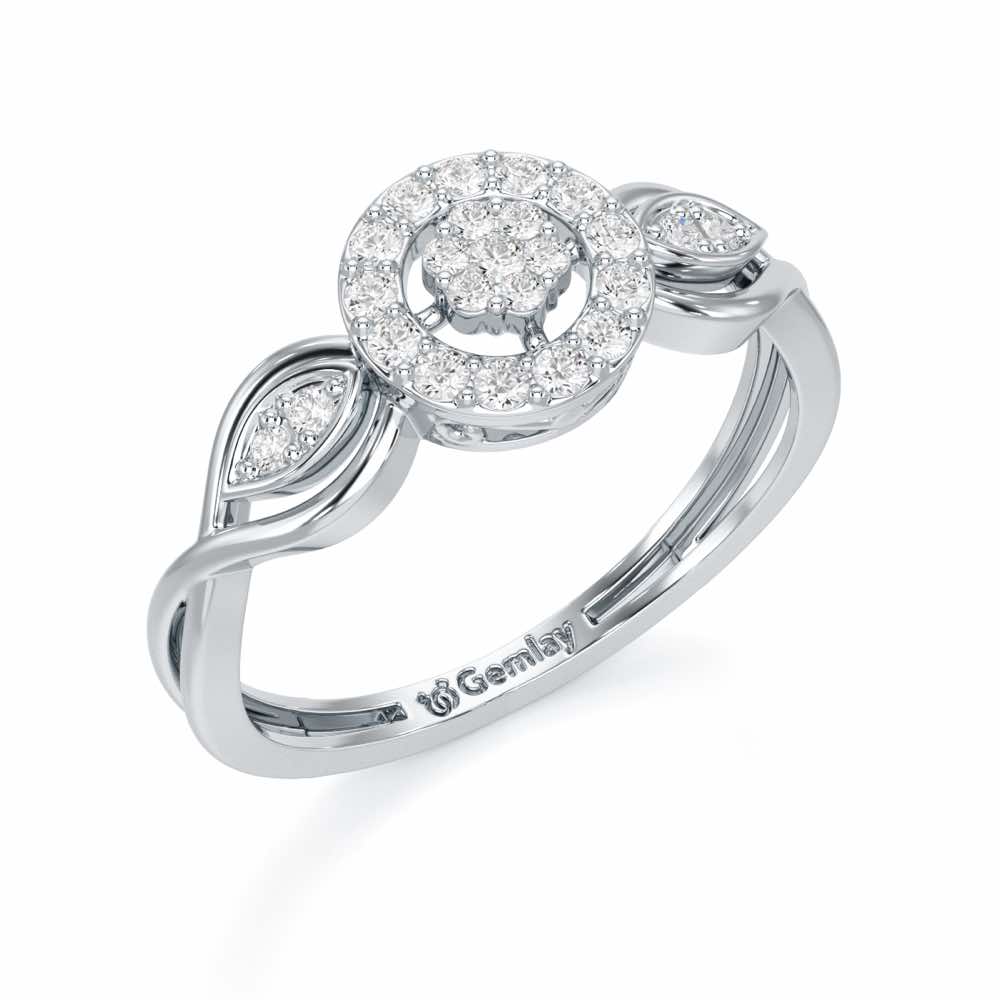 Luminis Attraction Silver Ring - White Gold - Image 1