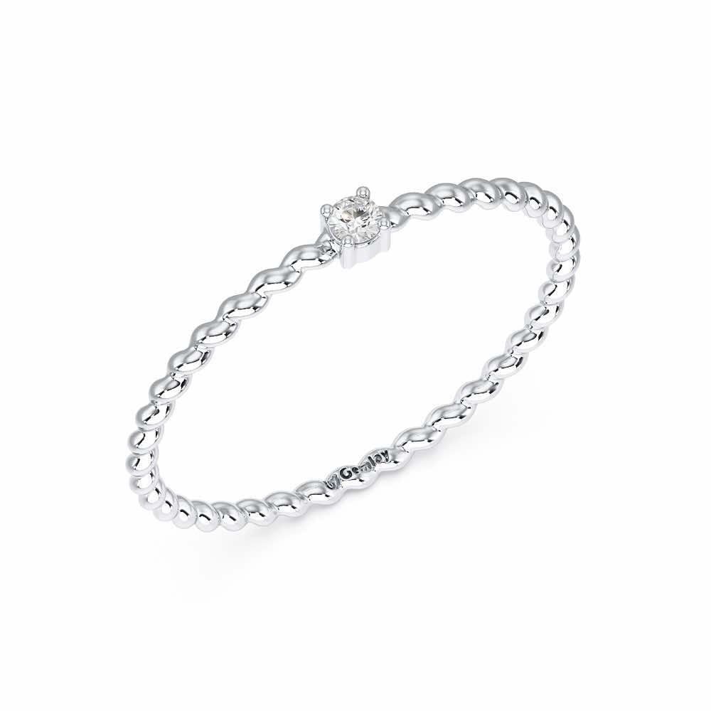 Glow Muse Women Silver Ring - White Gold - Image 1