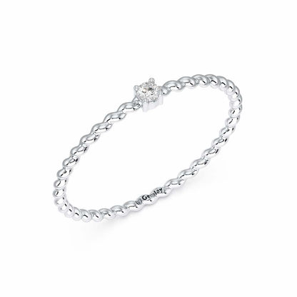 Glow Muse Women Silver Ring - White Gold - Image 1